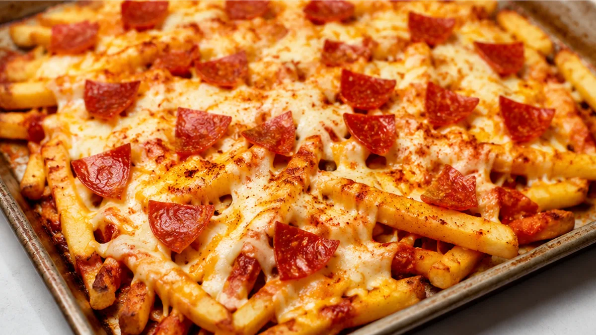 CRISPY Pizza Fries: Your Ultimate Weekend Snack! Pizza fries: craft this irresistible snack with crispy fries, melted cheese, and pepperoni in under 30 minutes.