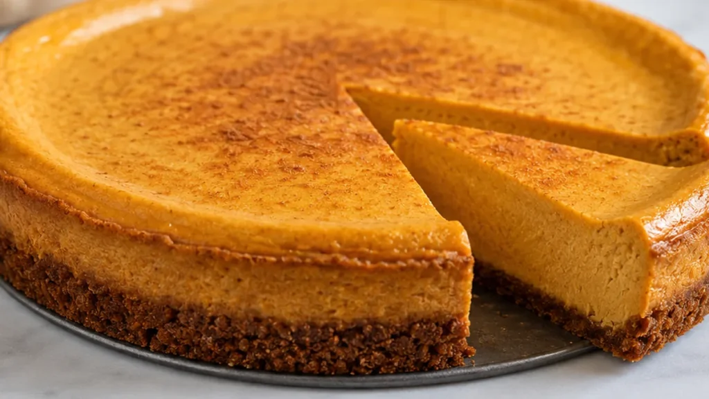 Creamy Pumpkin Cheesecake: Fall's Dream Dessert! Pumpkin cheesecake: bake this lusciously creamy, spiced dessert with a gluten-free crust. Perfect for holiday g