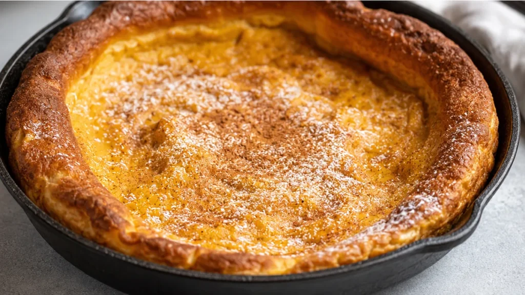 Puffy Pumpkin Dutch Baby: Fall Brunch - Pumpkin Dutch Baby: bake this puffy, gluten-free pancake in a skillet. Infused with warm spices, it's an easy and impres