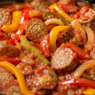 ️ Slow Cooker Sausage & Peppers - sausage and peppers - Sausage and peppers: cook this ultimate comfort food in your crock pot. Tender Italian sausage, sweet pe