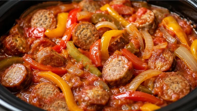 ️ Slow Cooker Sausage & Peppers