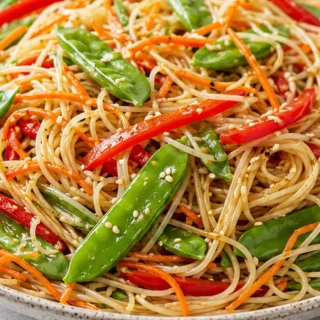 Flavor Explosion: Sesame Noodle Salad! Sesame noodle: craft this refreshing and vibrant salad with gluten-free pasta and a rich, nutty dressing. Perfect for a q