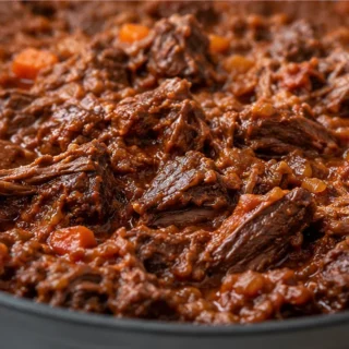 Fall-Off-The-Bone Short Rib Ragu - Short rib ragu: Master this incredibly tender, oven-braised recipe. Slow-cooked with red wine and San Marzano tomatoes for a