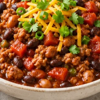 ️ The Easiest Turkey Chili You'll Ever Make! Turkey chili: enjoy this flavorful and simple recipe for a hearty meal. Packed with lean ground turkey and fire-roa