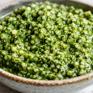 Zesty Vegan Pesto: Fresh and Fast! Vegan pesto: whip up this bright, dairy-free basil pesto in minutes. Perfect for pasta, sandwiches, or as a flavorful dip. Fr