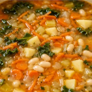 Cozy Vegetable Soup: Soul-Warming Comfort - Vegetable soup: cook this hearty and healthy homemade recipe. Packed with fresh veggies and tender beans, it's perfe