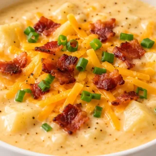Creamy Gluten-Free Potato Soup - Gluten-free potato soup: savor this creamy, delicious comfort food in under an hour. Perfect for chilly evenings with crispy ba