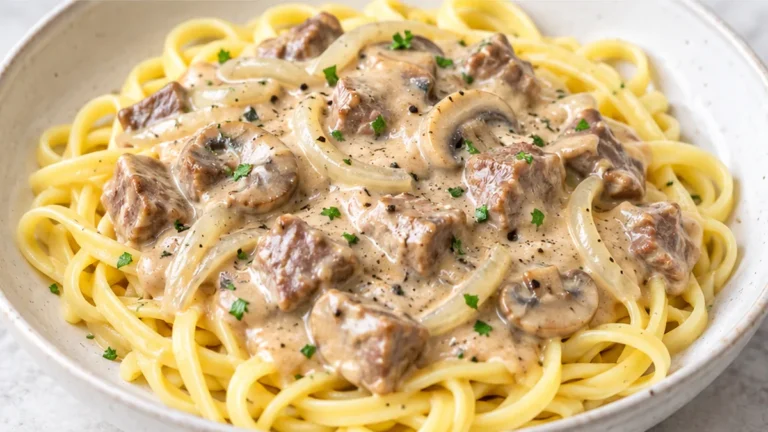 Creamy Gluten-Free Beef Stroganoff