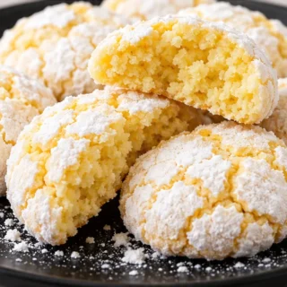 Zesty Lemon Crinkle Cookies