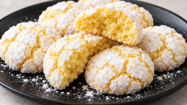 Zesty Lemon Crinkle Cookies